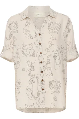 Cream Bluse 