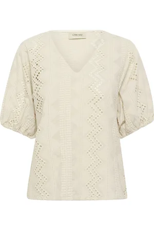 Cream Bluse 