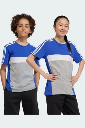 adidas Tiberio 3-Stripes Colorblock Cotton Kids T-shirt