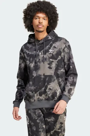 adidas Tie-Dyed Allover Print Hooded Sweatshirt
