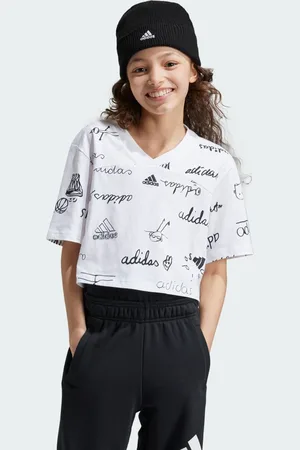 adidas Brand Love Cropped T-Shirt Kids