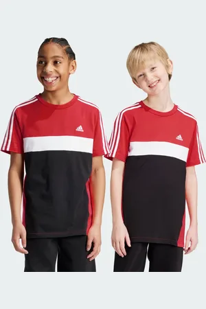 adidas Tiberio 3-Stripes Colorblock Cotton Kids T-shirt