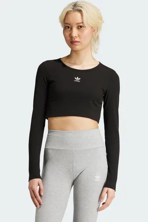 adidas Essentials Ribbed Crop Long Sleeve T-shirt
