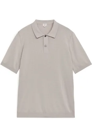 ARKET Poloer - Cotton Silk Polo Shirt - Brown