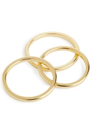 ARKET Gold-Plated Sterling Silver Rings Set of 3