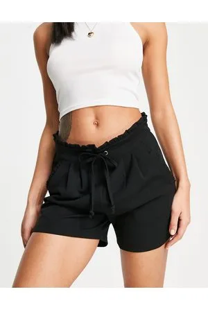 JDY Sorte skræddersyede shorts med paperbag-waist