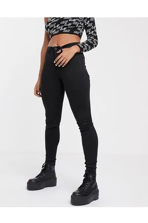 Noisy May Callie - Sorte skinny-jeans med høj talje