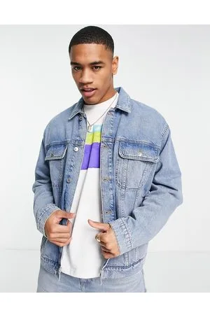 Topman Oversized denimjakke i blå