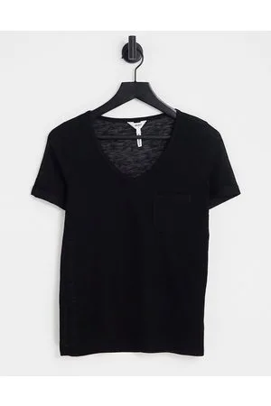Object T-shirt med V-hals