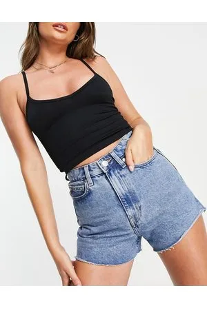 Weekday Rowe - denimshorts i bomuldsblanding