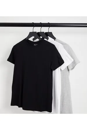 ASOS ASOS DESIGN Maternity - Pakke med 3 ultimative T-shirts med rund hals i bomuldsblanding