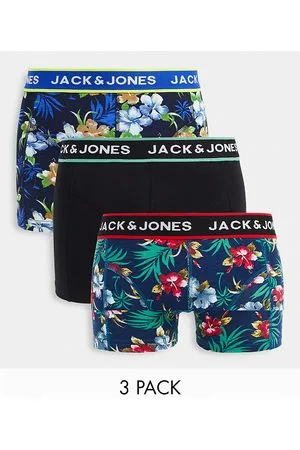 JACK & JONES 3 pakke underbukser i blomsterprint-Multifarvet