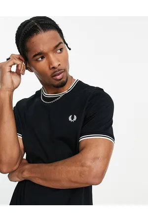 Fred Perry T-shirt med dobbeltfarvet kant fra