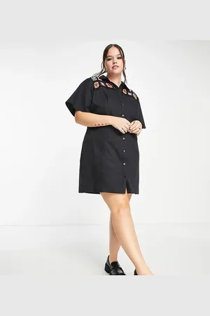 ASOS ASOS DESIGN Curve - Hæklet skjortekjole i