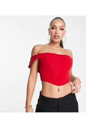 Jaded Rose Korsettop med draperede ærmer