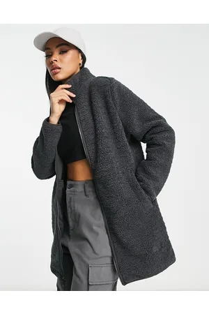 Jack Wolfskin High Cloud - Lang jakke i imiteret lammeskind med fuld lynlås