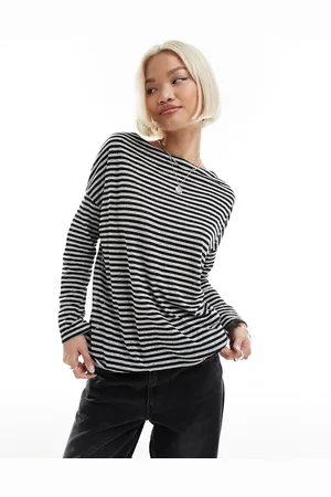AllSaints Rita - Langærmet top med sorte striber