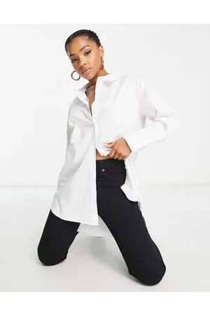 JDY Oversized longline-skjorte i