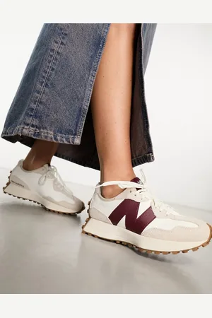 New Balance 327 - Sneakers i råhvid og bordeaux