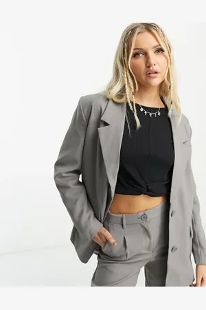 Noisy May Grå oversized skræddersyet dad-blazer - Del af sæt