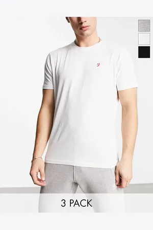 Farah Pakke med 3 T-shirts i grå og hvid