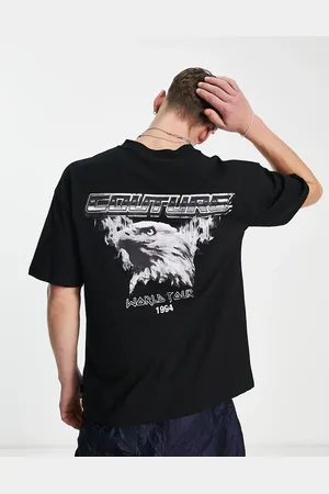 The Couture Club T-shirt med ørneprint på ryggen i afslappet pasform