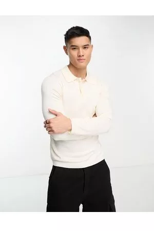 Only & Sons Råhvid, strikket og langærmet polo