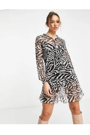 River Island Skjortekjole med dyreprint i mesh