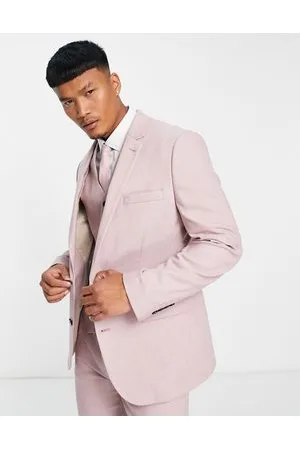ASOS Elegant støvet og lyserød Oxford-habitjakke i skinny fit