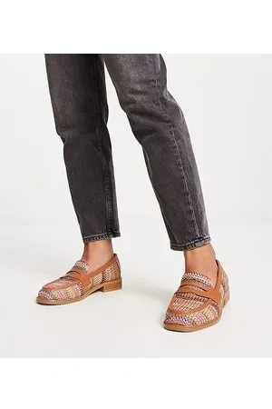 ASOS Wide Fit - Marvellous - Flade hæklede loafers i multifarve-Multifarvet