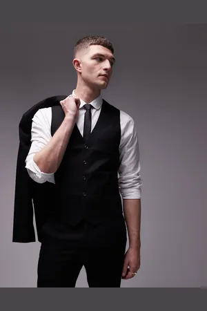 Topman Tekstureret habitvest i