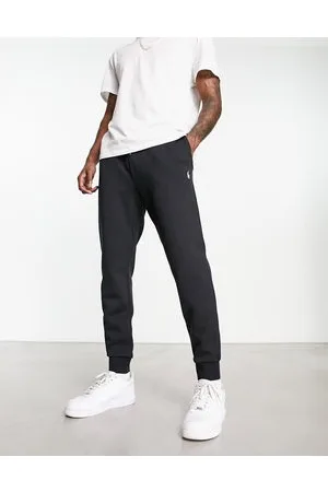 Ralph Lauren Sorte dobbelt-tesh-joggingbukser med spillerlogo