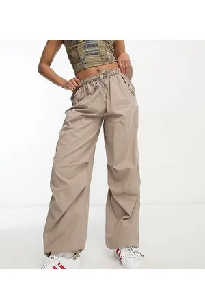 ASOS ASOS DESIGN Tall - Faldskærms-cargobukser i forvasket sandfarve-Neutral