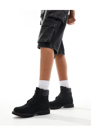 Timberland Premium - Sorte 6-tommers støvler i nubuck-læder