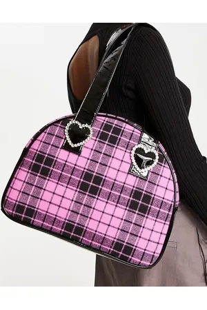 Tammy Girl Kvinder Bowlingtasker - Bowlingtaske med hjertedetalje og lyserøde tern