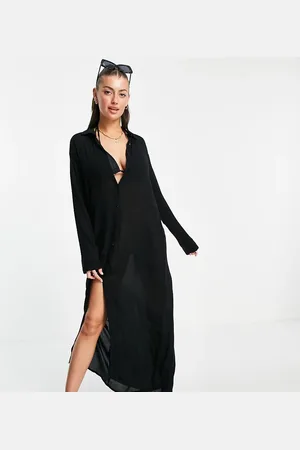 Esmée Maxi strand-sommerkjole i skjortestil - Kun hos ASOS