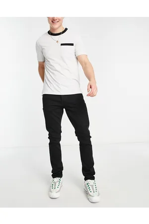 Only & Sons Sorte stretchjeans med smal pasform fra