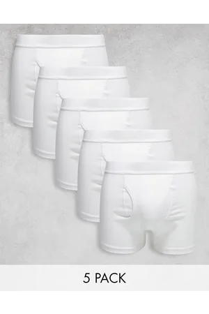Weekday Johnny - Pakke med 5 par hvide boksershorts