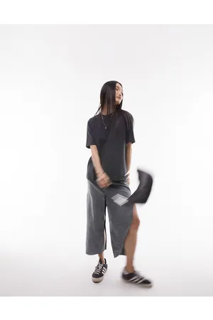 Topshop Premium - Skifergrå basis-T-shirt med korte ærmer