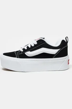 Vans Knu - Sorte flatform-sneakers med stablet sål