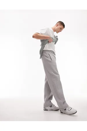 Topman Gråmelerede joggingbukser med lige ben