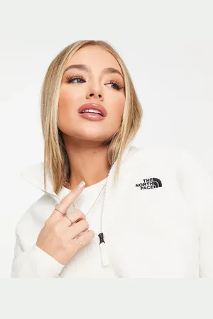 The North Face High Pile - Offwhite cropped fleece - Kun hos ASOS-Hvid