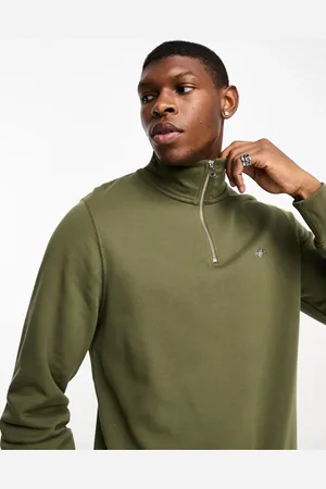 GANT Sweatshirt med skjoldlogo og halv lynlås