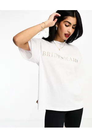 Six Stories T-shirt med "bridesmaid"-tekst