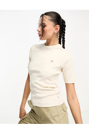 Dickies Marysville - Ribstrikket T-shirt i beige-Neutral
