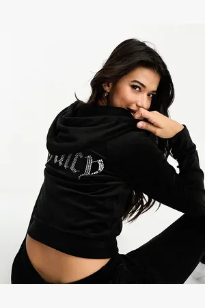 Juicy Couture Velour-hættetrøje med lynlås - Del af sæt