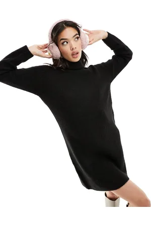 Pieces® Sweaterkjole med rullekrave i minilængde