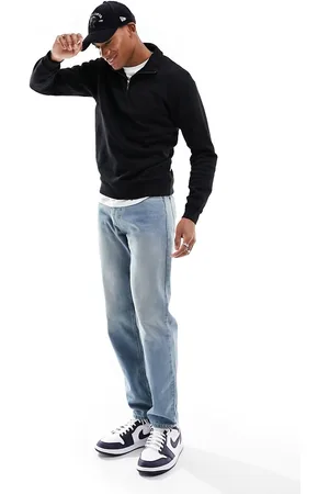 JACK & JONES Sweatshirt med kvart lynlås i afslappet pasform