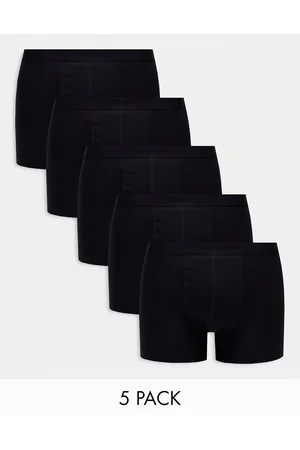 ASOS Pakke med 5 par sorte boksershorts i bomuld