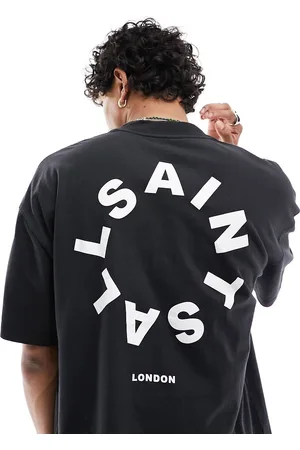 AllSaints Tierra - Sort kortærmet T-shirt med rund hals